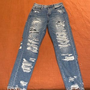 American eagle high waisted distressed jeans